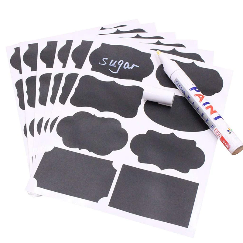 Наклейки для специй водонепроницаемые наклейки классной доски кухни домашних