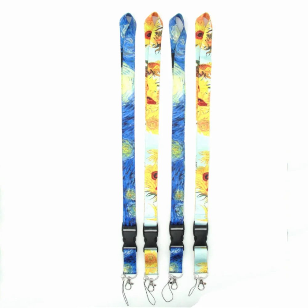 Fashion Starry Sun Flower Neck Strap Hang Rope Nurse Badge Holder for Keys ID Card Phone Straps Reel Lanyard|Бейджи и аксессуары| |