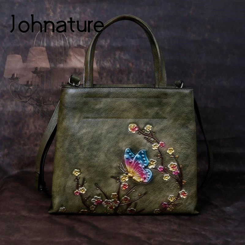 Женские вместительные сумки в стиле ретро Johnature повседневные тоуты из