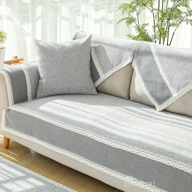 Высококачественный однотонный чехол на диван полотенце диванная подушка
