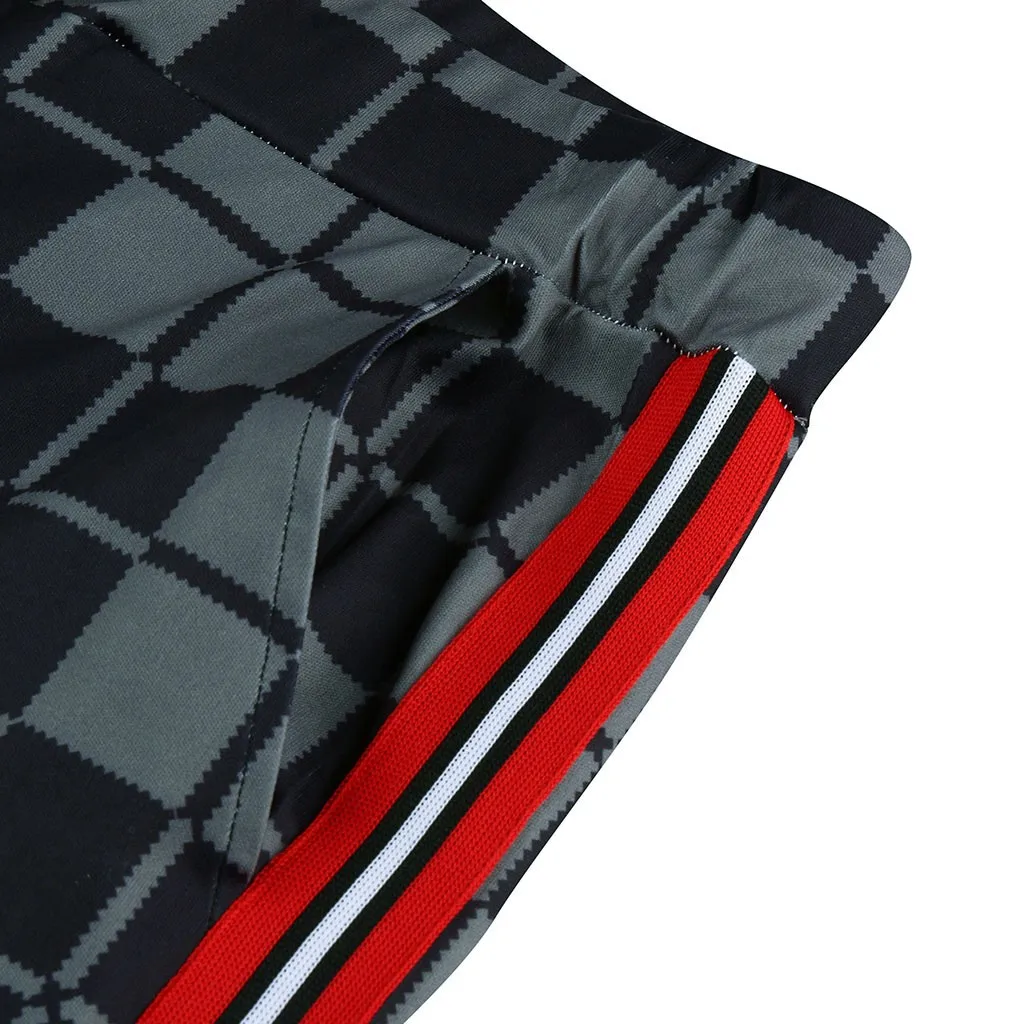 Мужские брюки карандаш feitong в клетку повседневные клетчатые длинные стиле хип