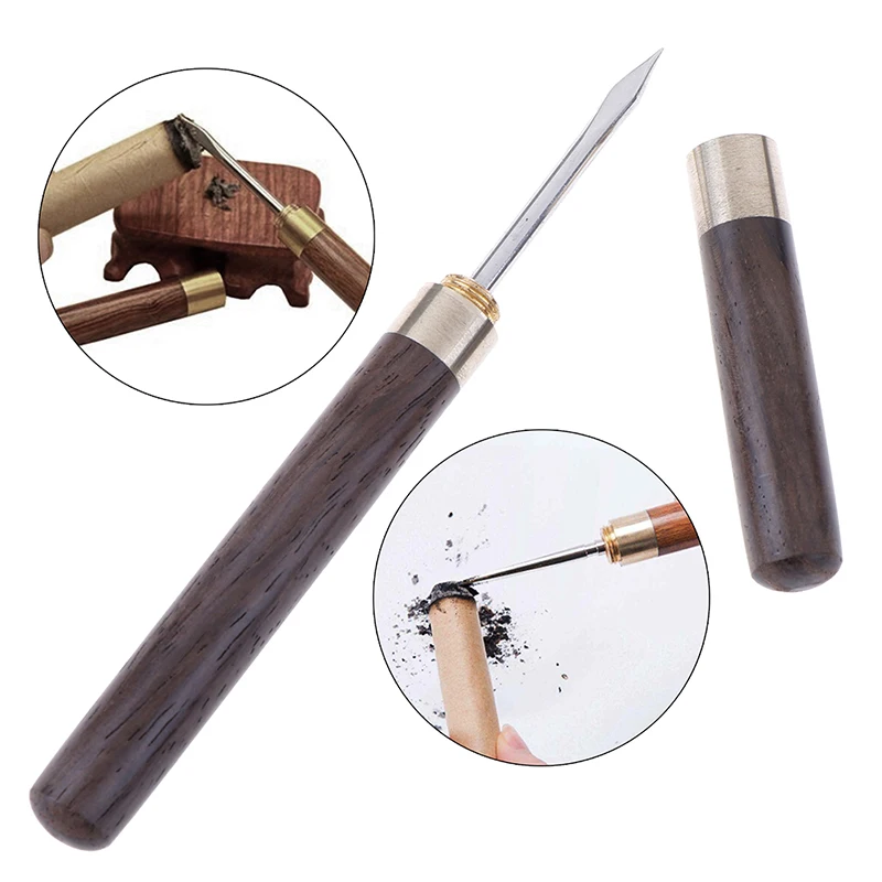 

1PCS Wooden Handle Moxa Roll Awl Therapy Accupuncture Sticks Portable Multifunction Burner Box Mugwort For Extender Tool