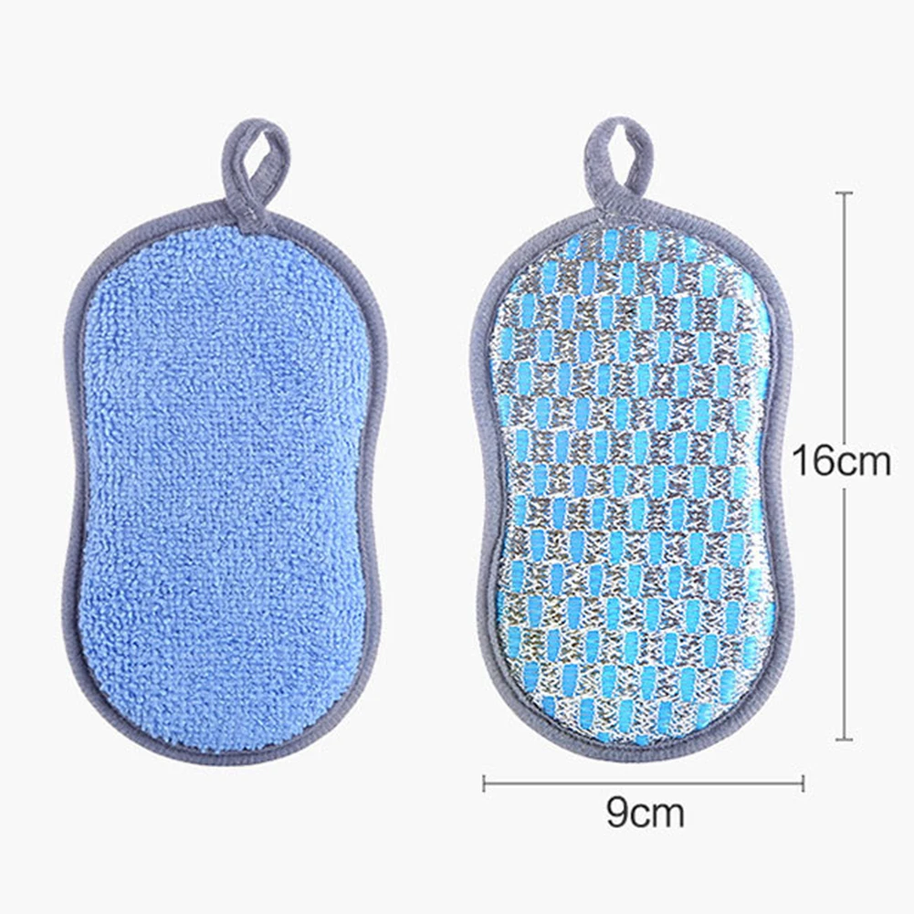 

5Pcs Household Kitchen Cleaning Pad Dish Washing Cloth Sponge Scourer Brush