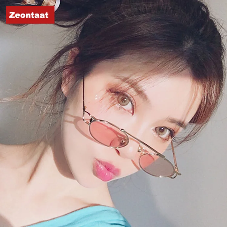 

Zeontaat Fashion Metal Single Beam Hollow Sunglasses 2019 New Star Same Hip Hop Sunglasses