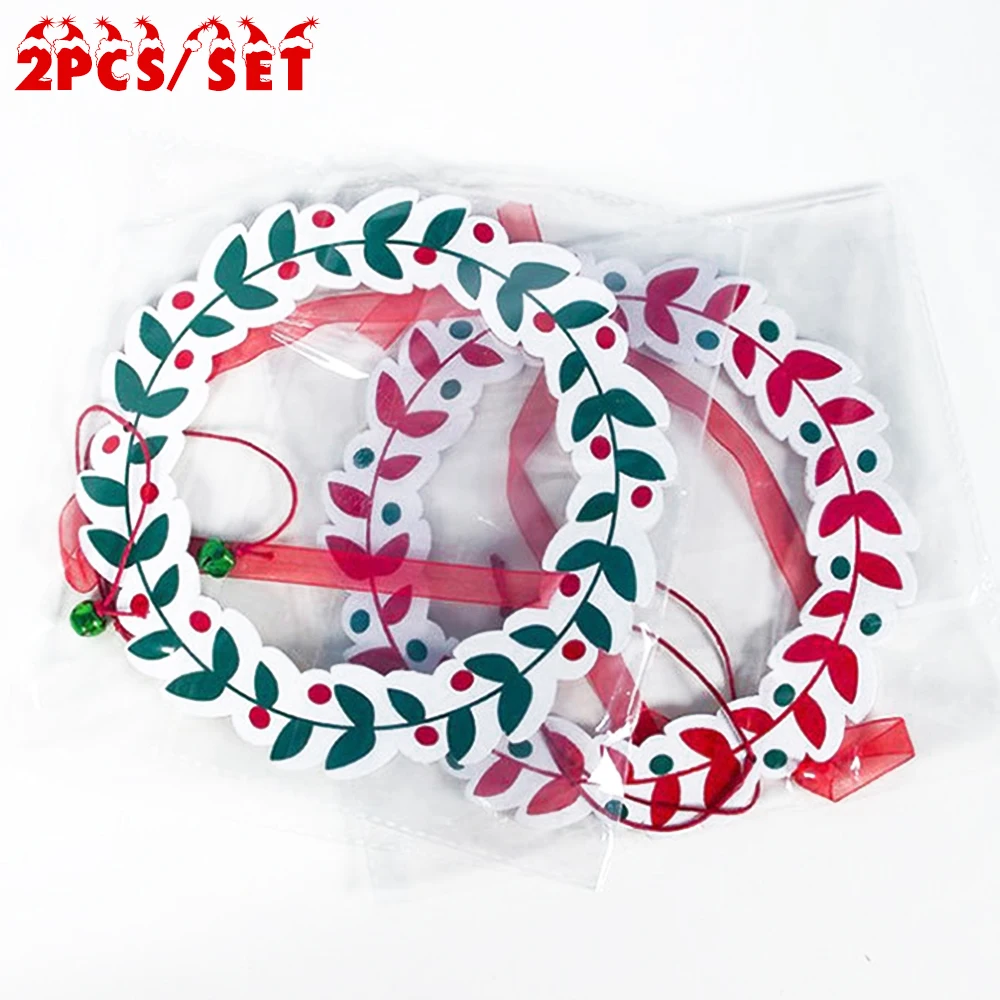 Деревянный Рождественский венок с бантом рождественская подвеска колокольчик