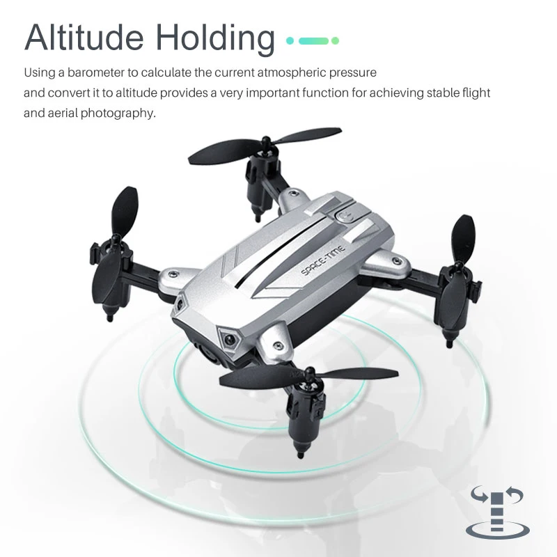 RC микро Дрон карманный мини складной один ключ возврат 360 подвижных головок