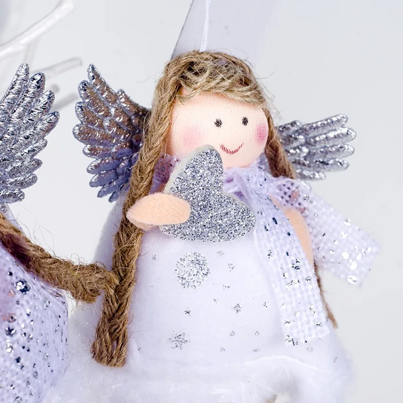 

Cute Christmas Pendant Doll Angel Decorative Figurine Ornaments Holiday Gift Decorations