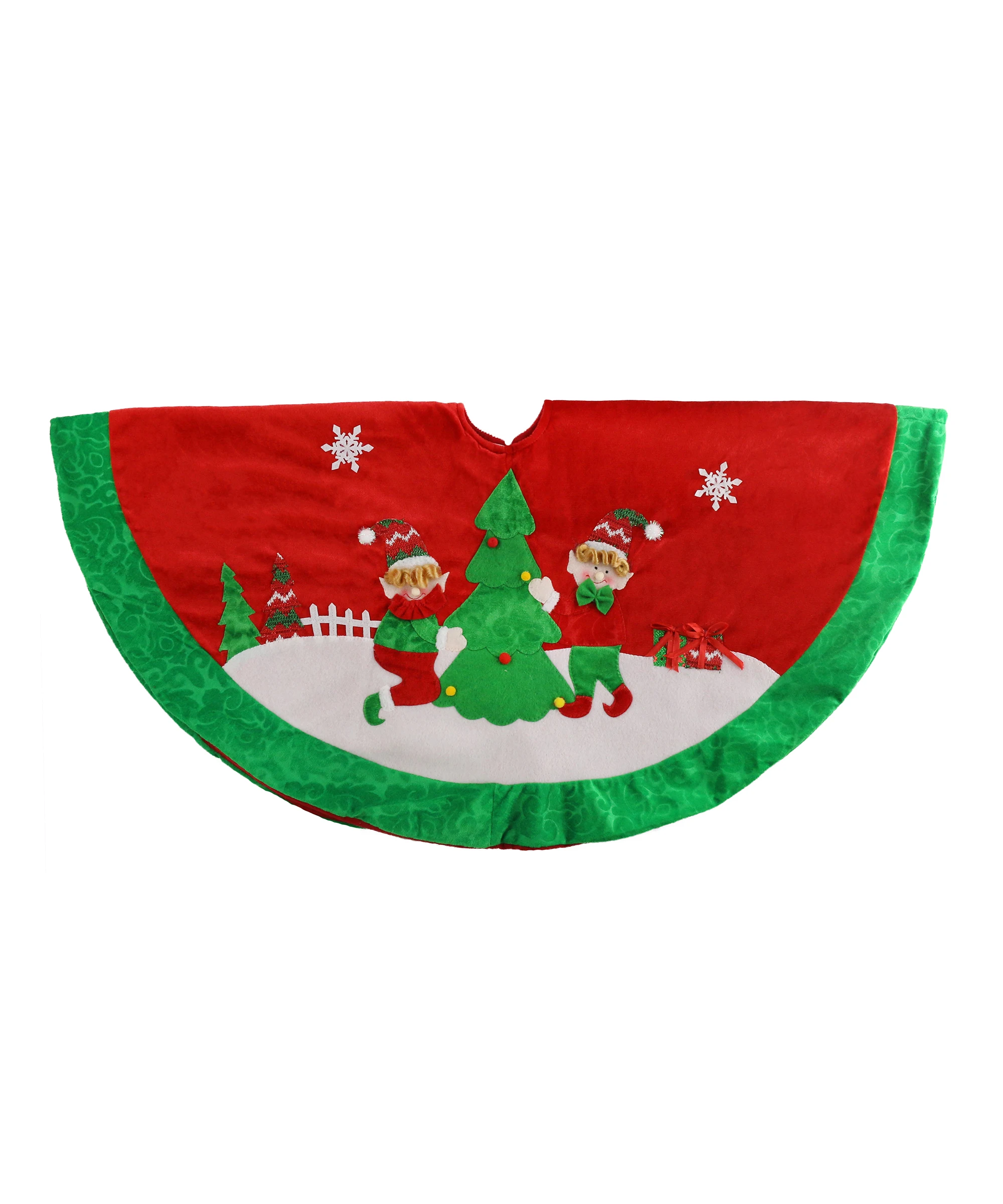 Прямая поставка Рождественская юбка с рисунком елки яркая для искусственным