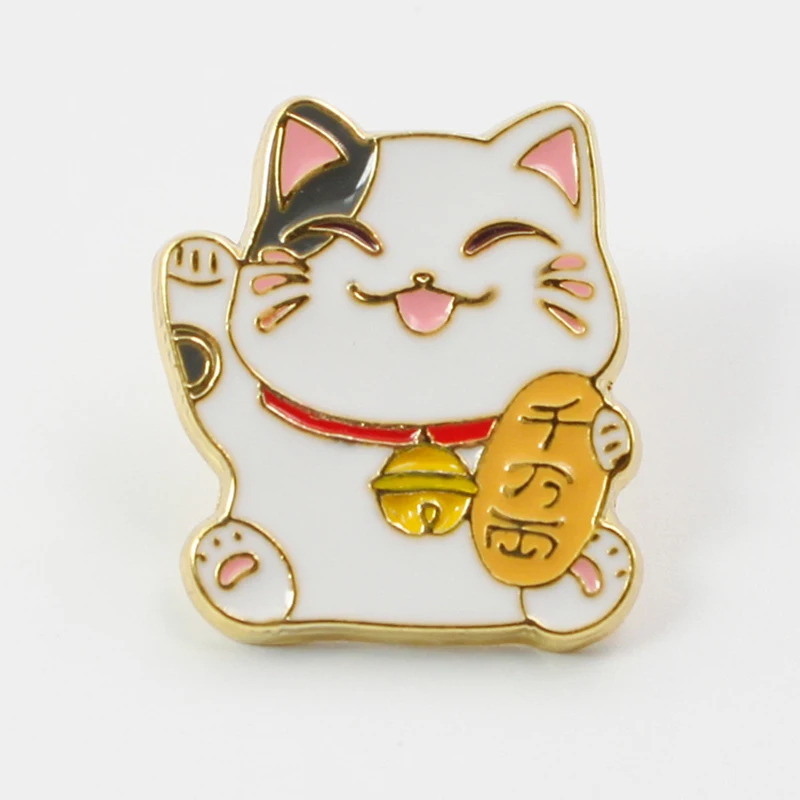Эмалевые металлические значки Lucky Mew для джинсов броши на куртки | Украшения и