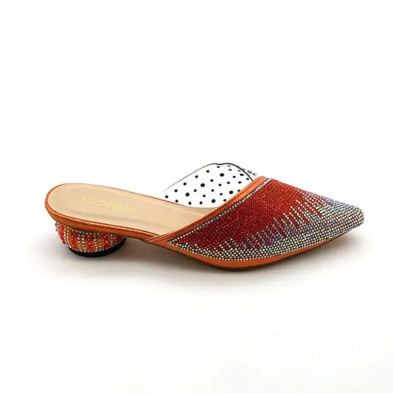 

Low Heel Shoes African Women Shoes with Rhinestone Wedding Shoes Women Shoes Italian Design Women Shoes