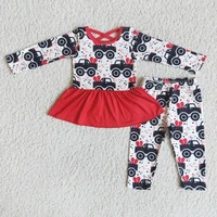 wholesale toddler valentine day spring boutique clothing kids love car red children outfit baby girl fashion heart pants clothes