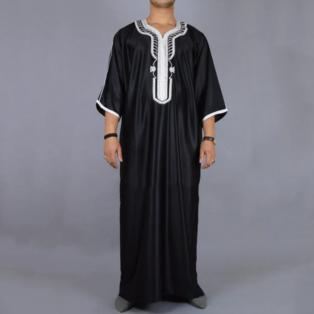 

Мусульманская мужская одежда Jubba Thobe Дубай ислам ИС длинное Кимоно Одежда Саудовская мусульманская одежда Кафтан абайя мусульманский Дубай...