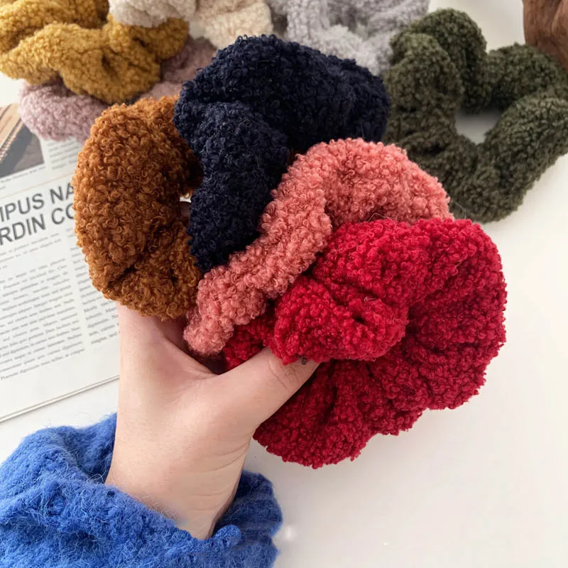 Зимние теплые женские кольца из овечьей шерсти милая фотоверевка украшение для