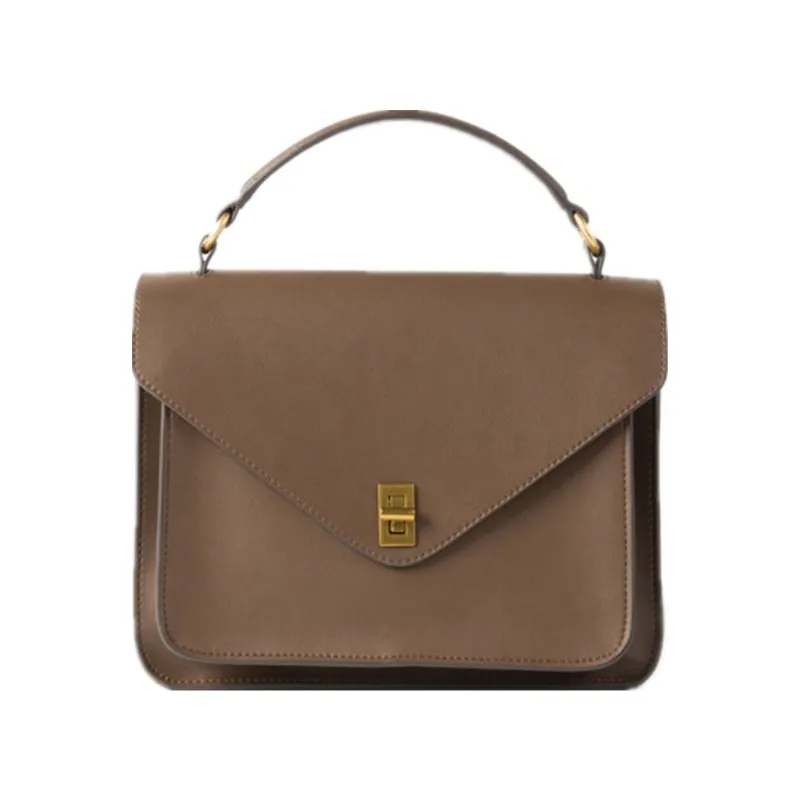 

Fashion Leisure Messenger Bag Women Vintage Solid Color Single Crossbody Bags Cow Split Leather Ladies Tote Shoulder Handbag New