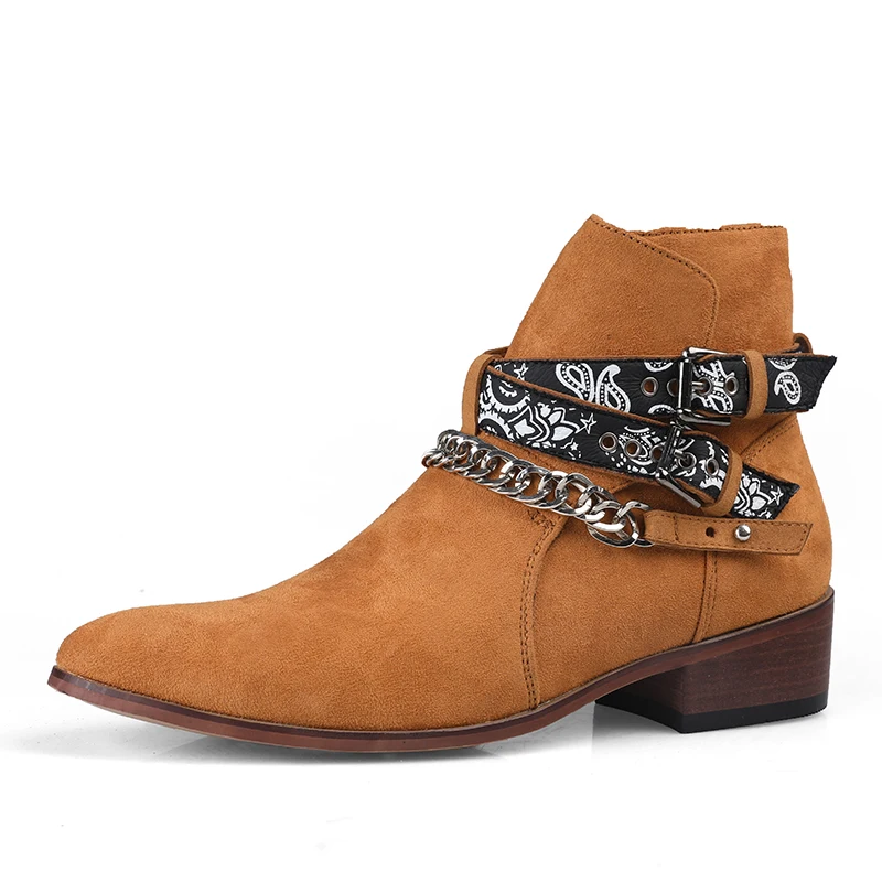 Новинка модная мужская модельная обувь ковбойские ботинки мужские Ботильоны