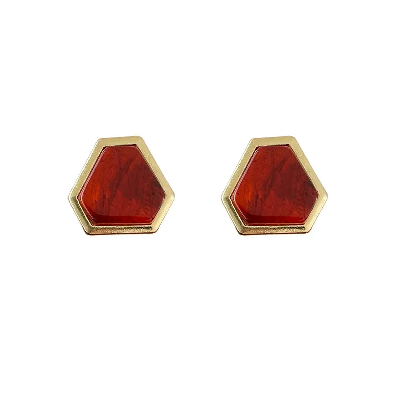 

Irregular Red Earrings South Korea's Temperament Fashionable Joker Elegant Sweet Stud Earrings Women Jewelry Wholesale