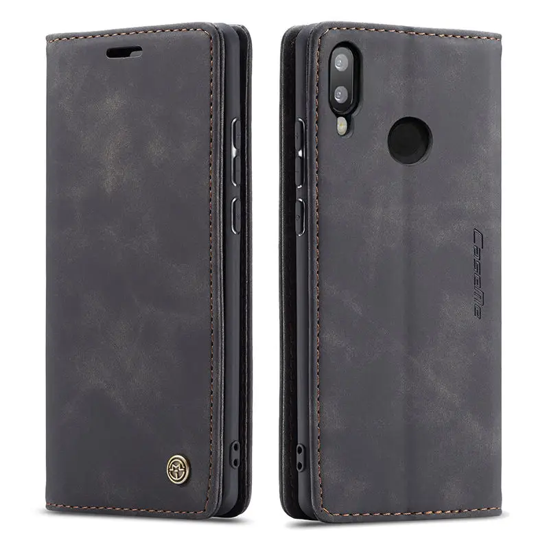 Роскошный Матовый кожаный чехол книжка для Huawei Honor 10 Lite телефона P smart
