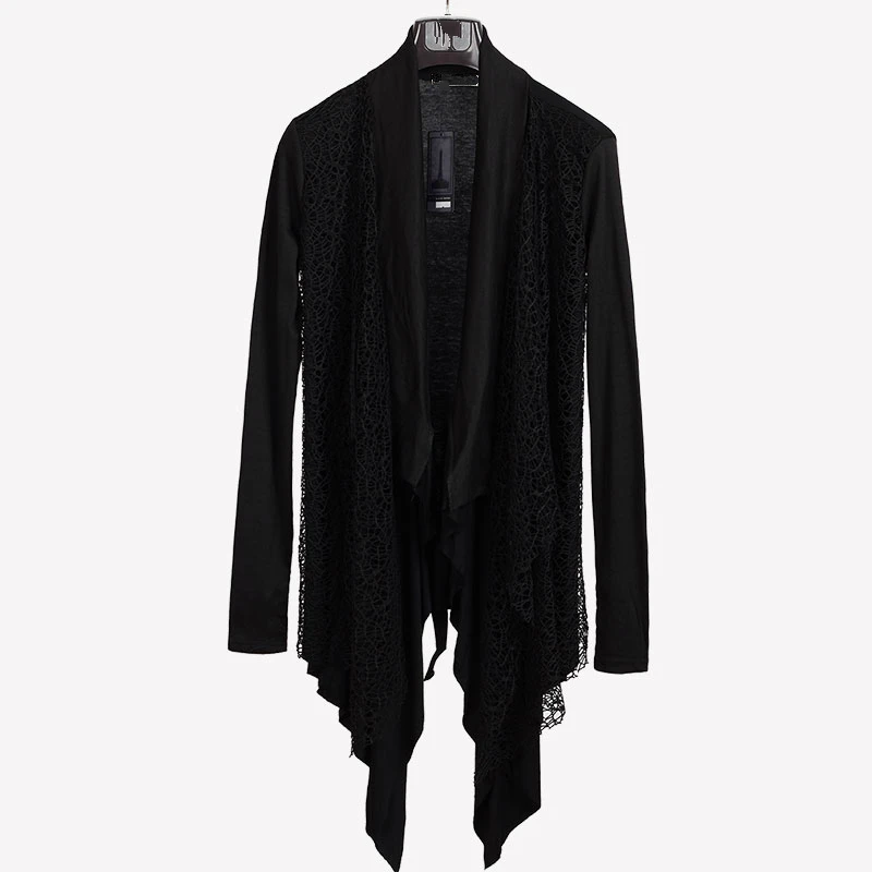 Мужской кардиган с длинным рукавом Длинная ветровка на весну и осень свитер