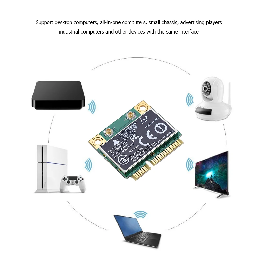 Настольный двухдиапазонный беспроводной Wi-Fi адаптер NGFF M.2 Mini PCI-e 2 4 ГГц 5 Wifi карта