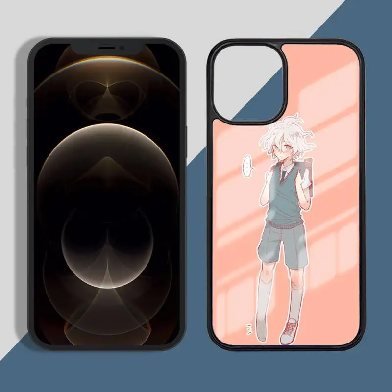 

Makoto Nagito Komaeda Anime Phone Case PC for iPhone 11 12 pro XS MAX 8 7 6 6S Plus X 5S SE 2020 XR