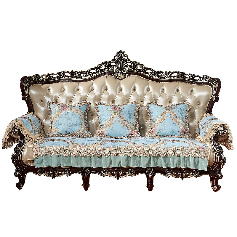 Роскошный жаккардовый чехол для дивана в европейском стиле гостиной