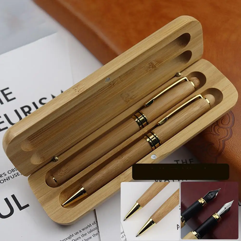 

Ручка перьевая бамбуковая с чехлом для хранения, принадлежности для каллиграфии и письма, принадлежности для школы и офиса