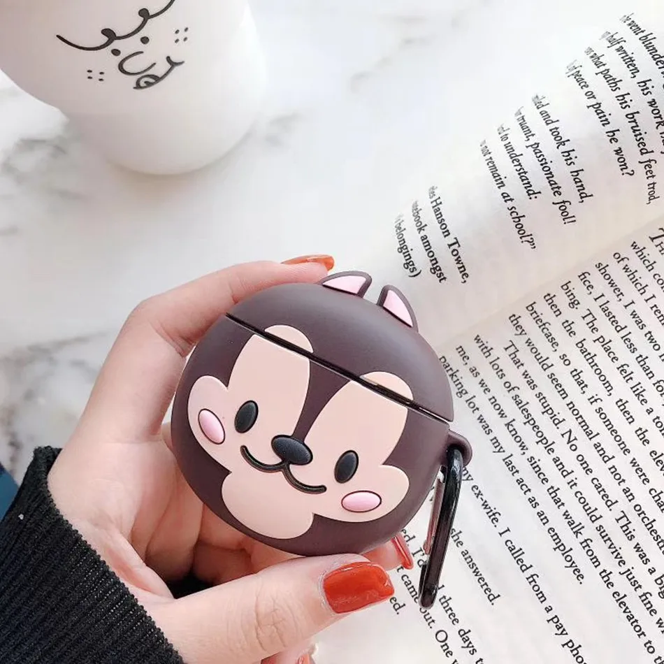 272-K 3D Дельфин чехол для наушников Airpods 2 чехол силиконовый КИТ чехол для Airpods чехол Цветок для наушников чехол для наушников кольцо ремень - Цвет: 272-K