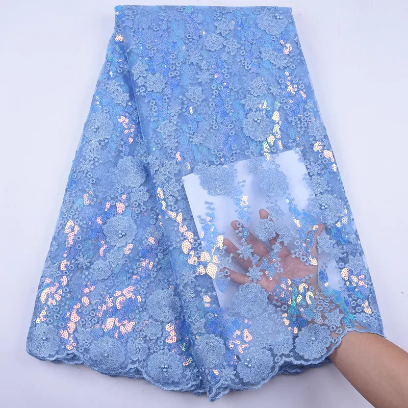 Кружевная ткань из органзы в африканском стиле с 3D вышивкой и блестками 2020