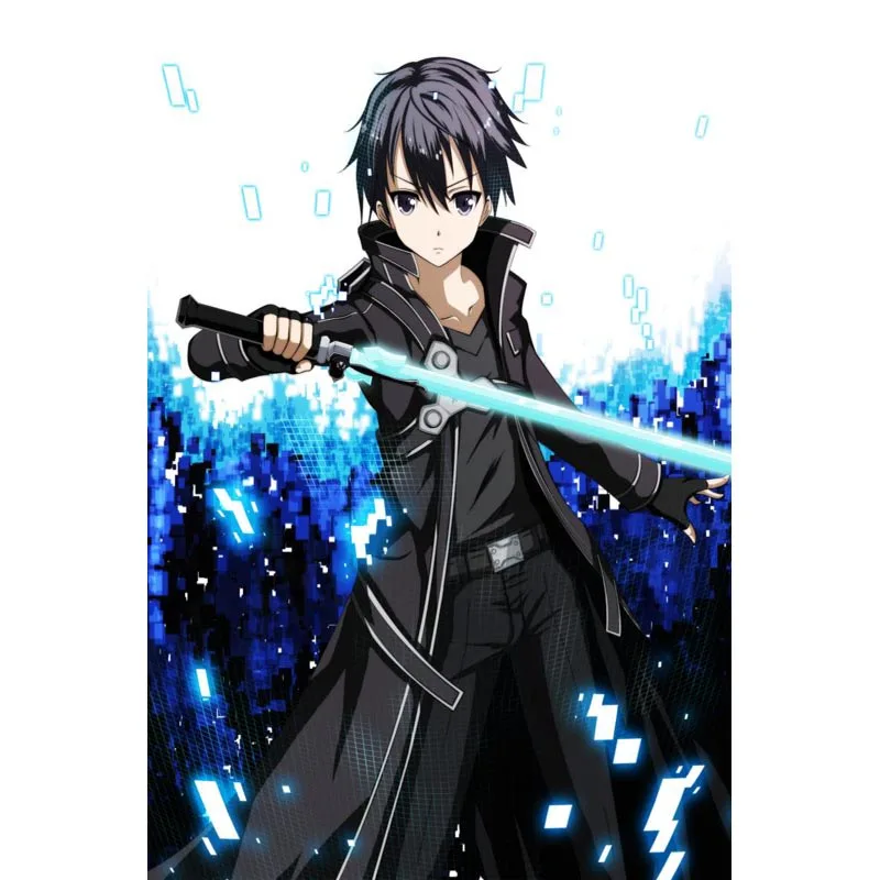 

Kirigaya меч Kazuto Art онлайн-постер, холст, ткань, настенный постер, живопись, природа, украшение, Современный домашний декор, Постер 0629