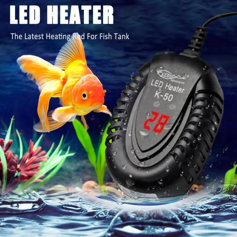 Aquarium Digital Temperature Controller Submersible Fish Tank Automatic Water Heater Turtle Constant Heating | Дом и сад