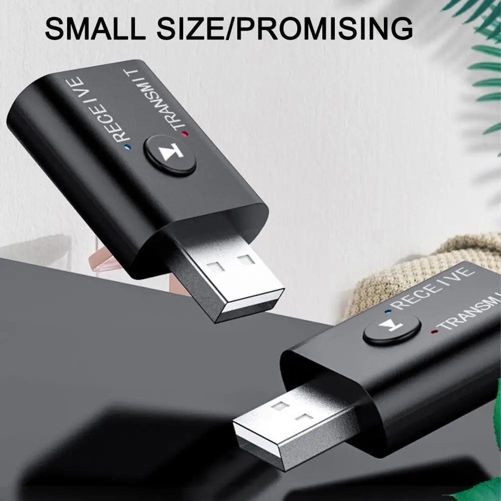 Беспроводной адаптер USB Bluetooth 5 0 передатчик приемник музыкальная вилка ТВ динамик
