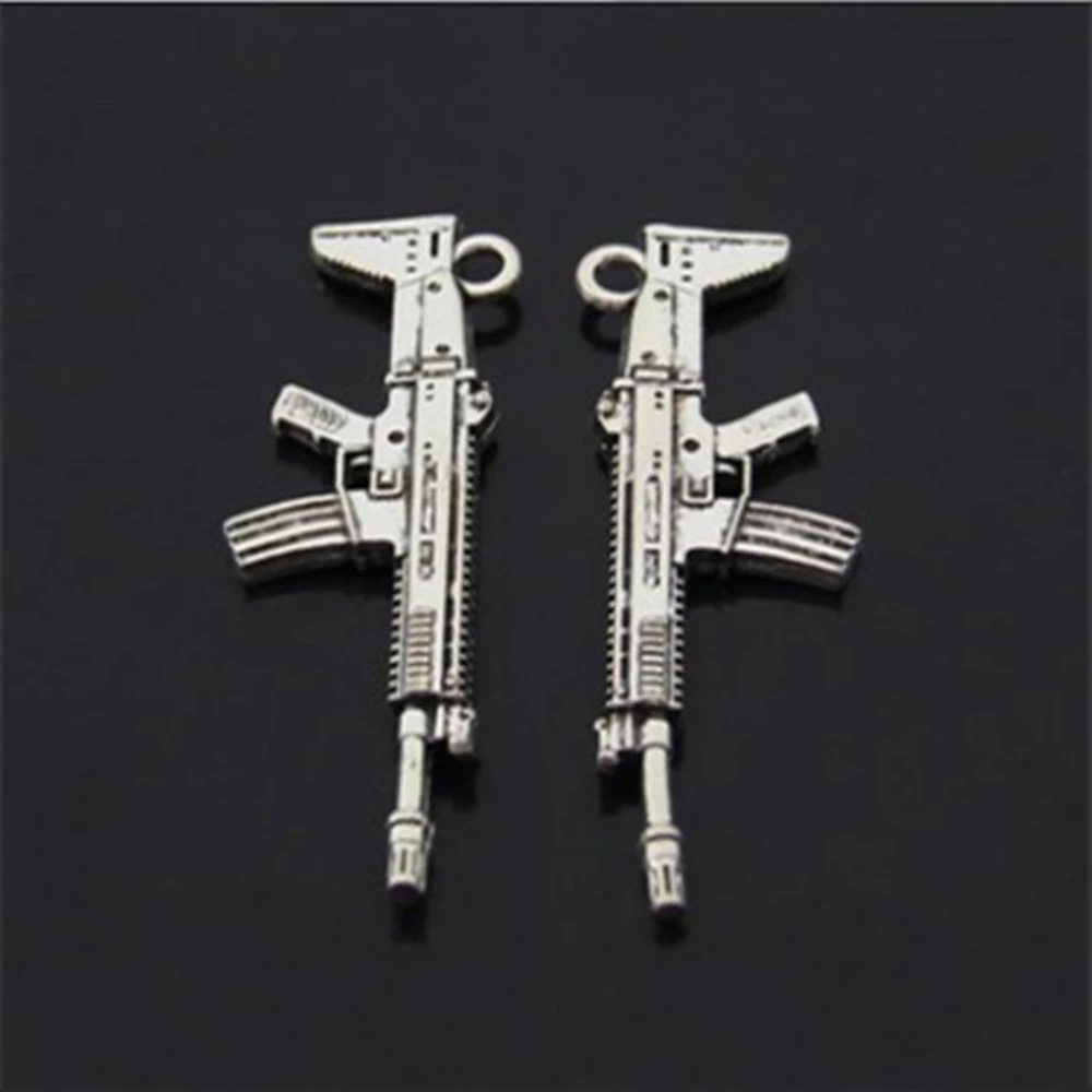 

wholesale jewelry lots 30pcs Rifle Charms For Jewelry Making 45x15mm Pendant