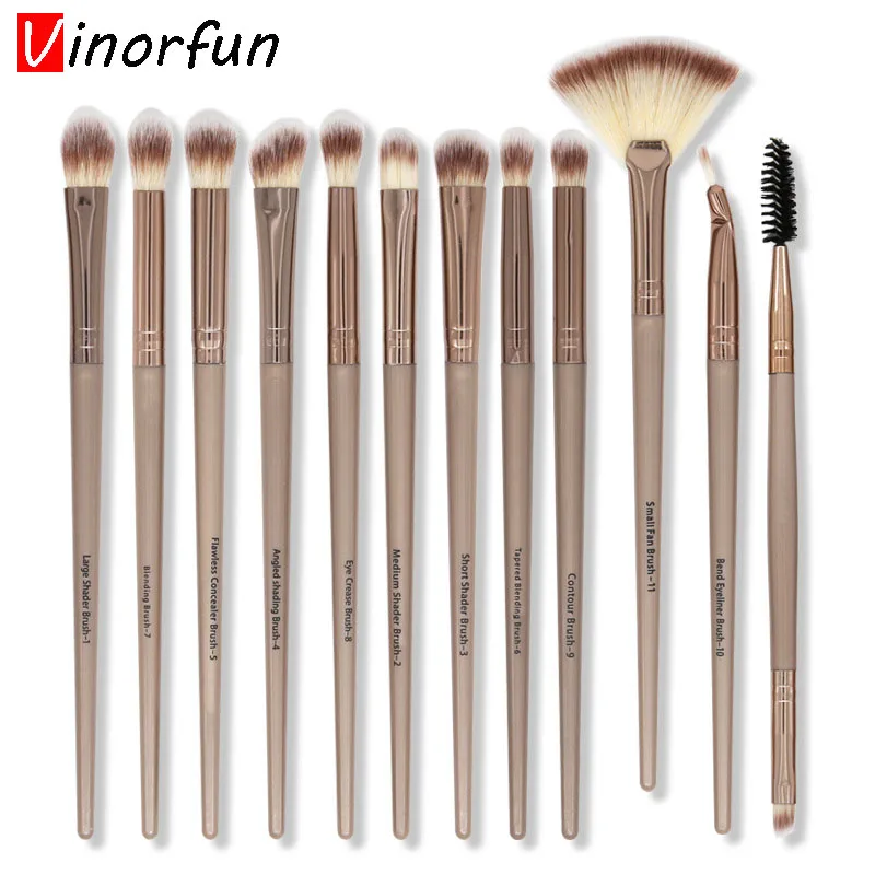 Набор кистей для макияжа набор из 12 нанесения пудры теней век основы румян