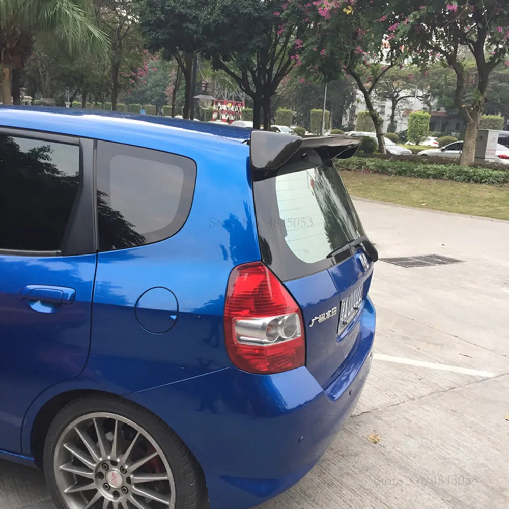 Черный Автомобильный спойлер для Honda Fit 2004-2007 белый задний из АБС-пластика