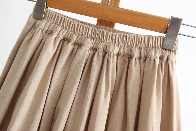 2020 летние женские юбки средней длины в винтажном стиле с завышенной талией