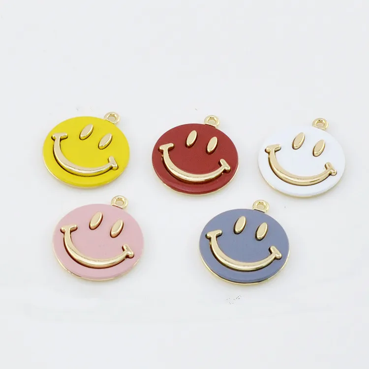 Новый стиль 30 шт./лот 20 мм Мультяшные смайлики геометрические круглые формы сплав