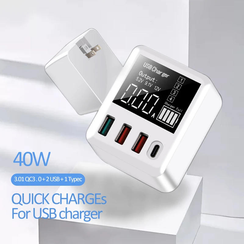 Вт 30 вт 40 Quick Charge QC3.0 USB Зарядное устройство стенового путешествия мобильный