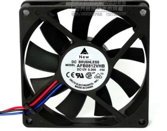 

For DELTA AFB0812VHB F00R DC 12V 0.30A 80x80x15mm Server Cooling Fan