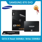 Внутренний твердотельный накопитель SAMSUNG 870 EVO SSD 500 Гб, жесткий диск SATA 3, 2,5 дюйма, 1 ТБ, 250 ГБ, для ноутбука, настольного ПК