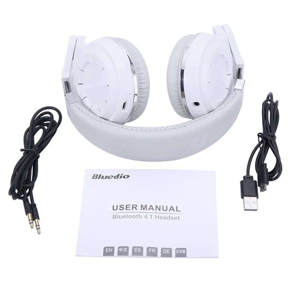 T2 Wireless BT V4.1 Headphone Head-Mounted Sports Stereo Earphone Handsfree Headset With USB Charging Cable White | Электроника