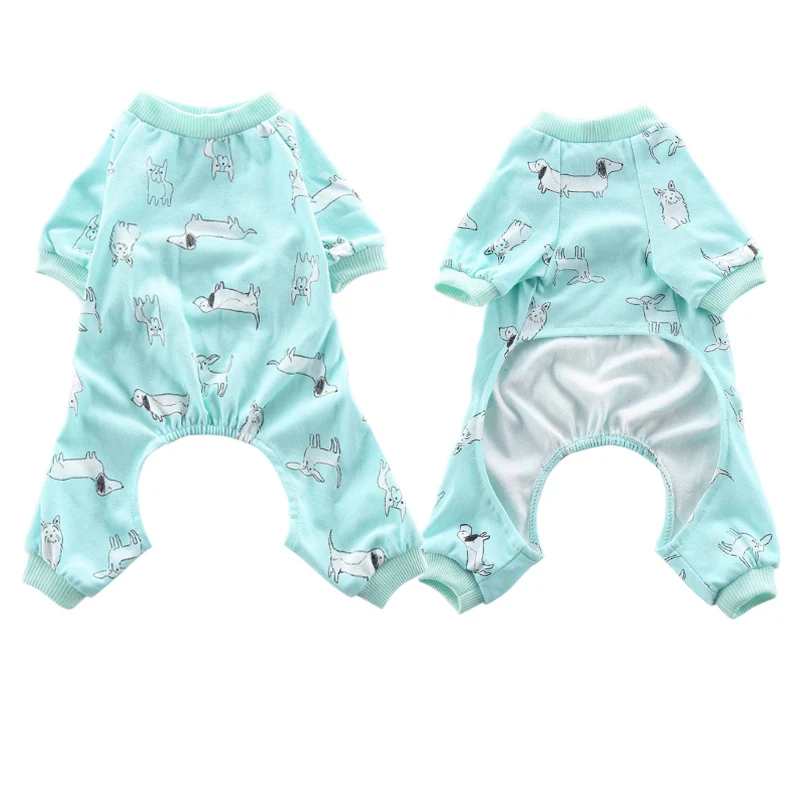Cute Cat Clothes Pajamas Soft Vest T Shirt for Small Dogs Pet Clothes Clothing Cat Vest Jumpsuit Spring Autumn Outfit 35