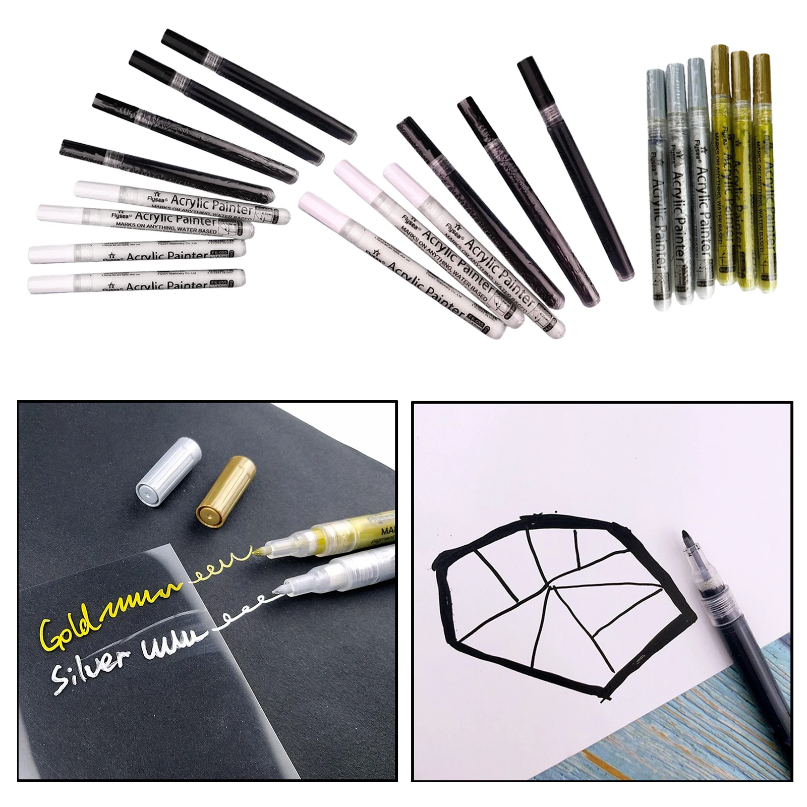 DIY акриловые маркеры для рисования ручки манга рукоделие камень краска