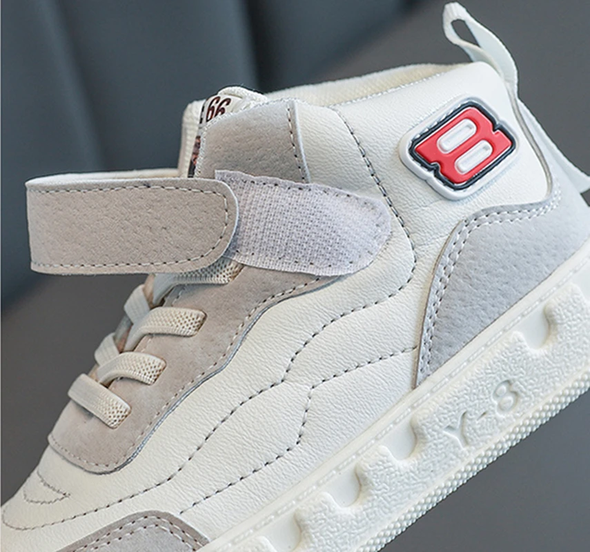 KushyShoo toddler sneakers Girls High-top Sports Shoes Boys Students Basketball Outdoor Elasticity Warm Sneakers | Детская одежда и