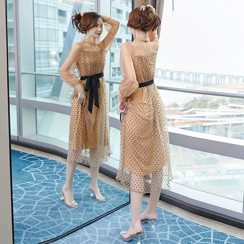 

COIGARSAM Women Long dress New Spring Summer Dresses 1827