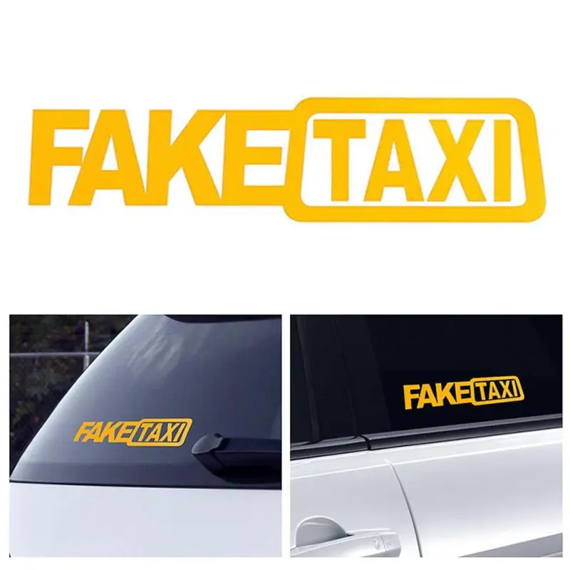 Универсальная забавная Автомобильная наклейка 2 шт. эмблема такси самоклеящаяся