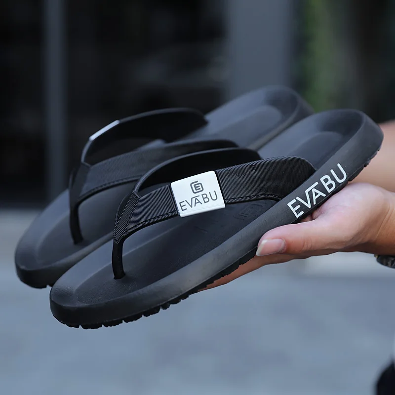 

Men's Flip Flops Korean Fashion Large Size Flip-Flop Beach Slipper Men's Non-Slip Wear-Resistant Slippers Men Beach Flip Flops