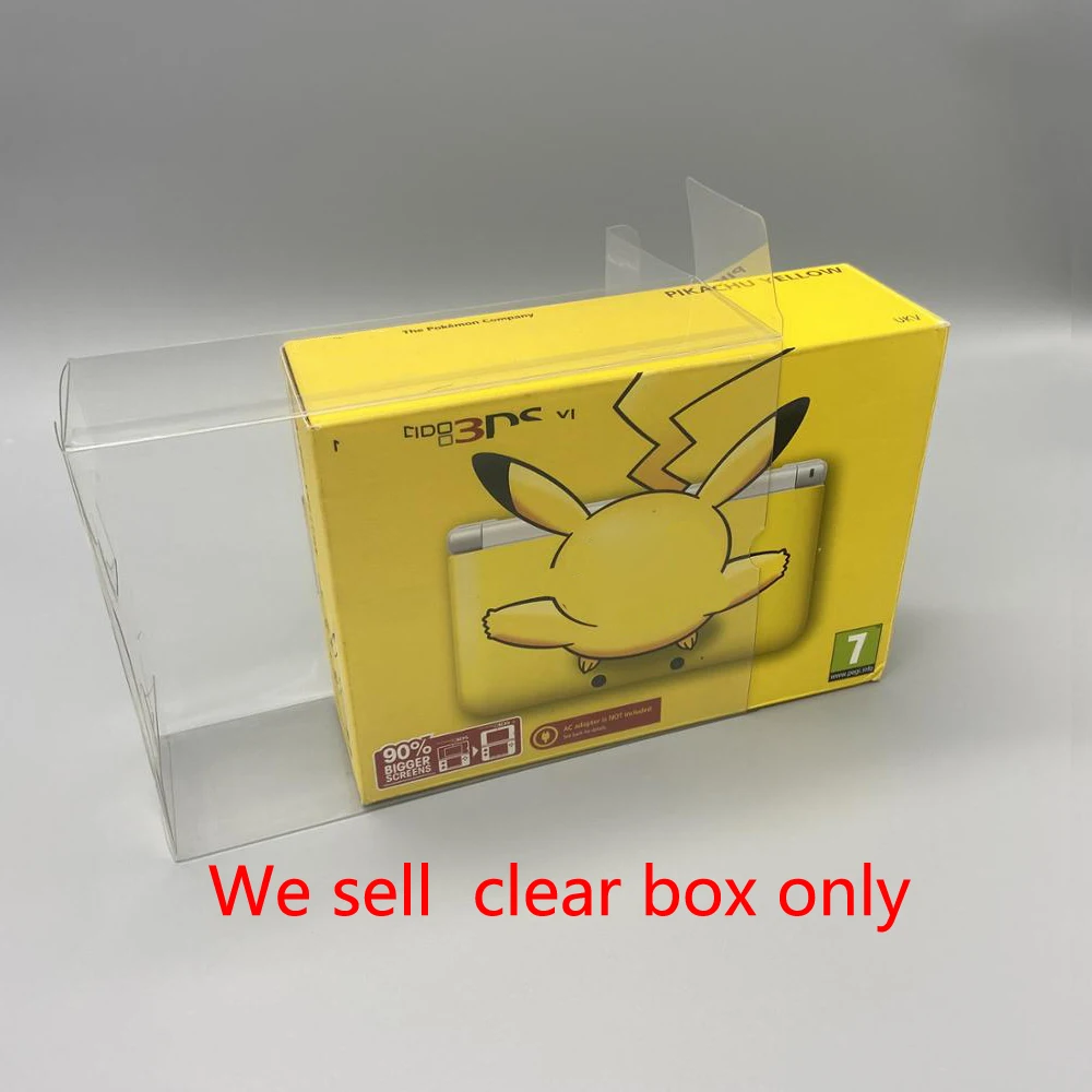 Clear transparent box For 3DSXL EU version Display storage PET protective Box