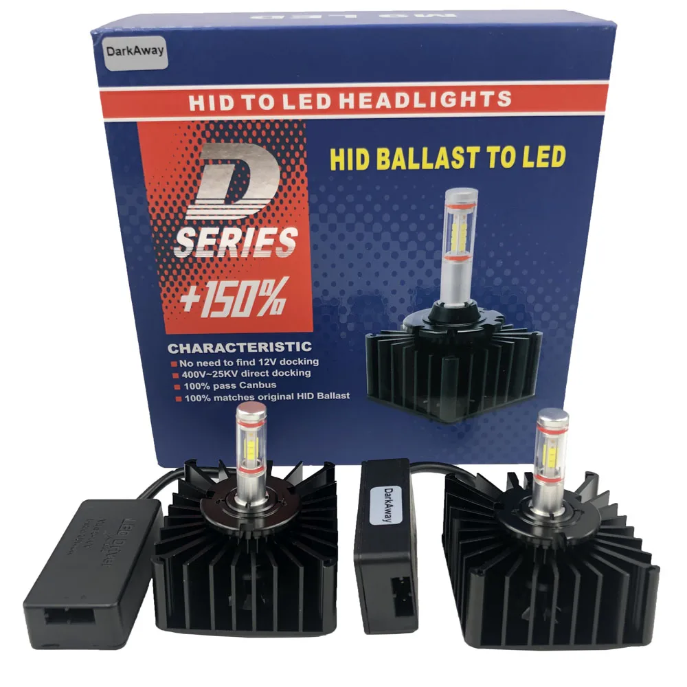 Светодиодная лампа DarkAway D1S 12 В 35 Вт Canbus 6500K|Передние LED-фары для авто| |
