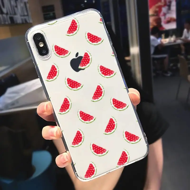 

Summer fruit watermelon Phone Case Transparent soft For iphone 5 5s 5c se 6 6s 7 8 11 12 plus mini x xs xr pro max