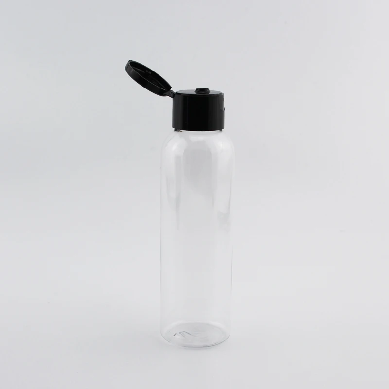 Clear Bottle Black 120 мл X 40 черный медицинский контейнер пластиковая бутылка с откидной верхней крышкой пустые бутылки для жидкого мыла флакон для шампуня и лосьона 4 унции - Цвет: Clear Bottle Black